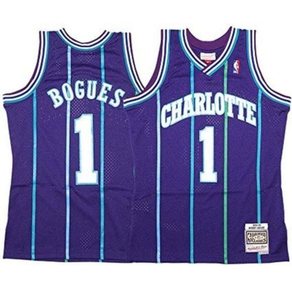 muggsy bogues purple jersey